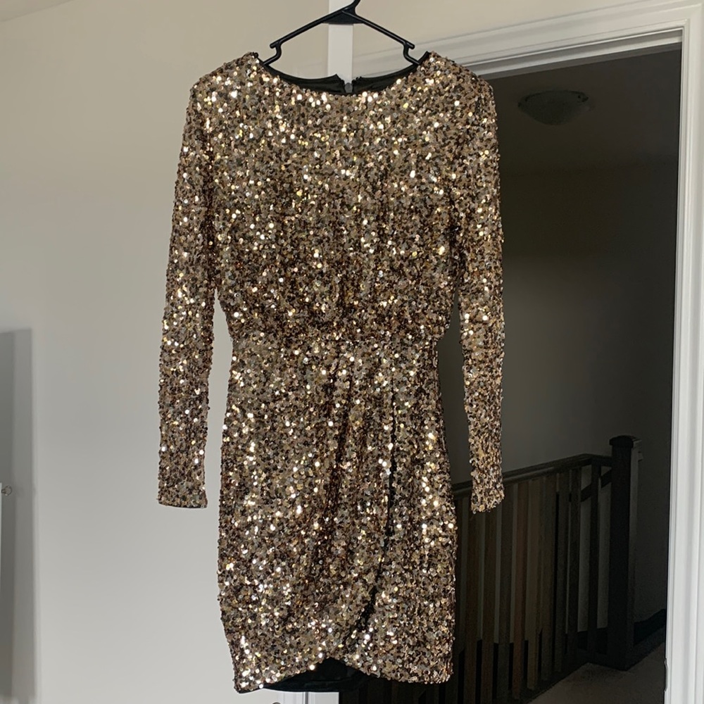 Ever New Wrap/Tulip Sequin Dress